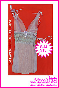 Lavendar Lace Chemise w/Matching thong