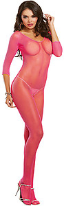 Seamless Longsleeve Bodystockings Pink