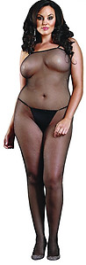 Seamless Bodystockings Black Plus