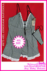 Gingham Babydoll w/ Lace Trim