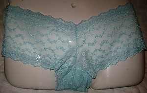 Lt Blue Lace Boyshorts LM0124