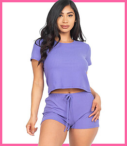 CP Crop Top Sets Purple