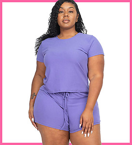 CP Crop Top Sets Purple