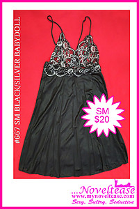 6308 Black & Silver Chemise