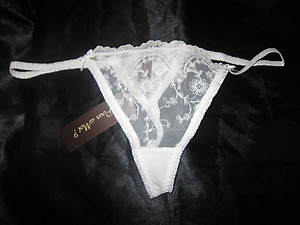 Noveltease Lingerie White Lace G-String