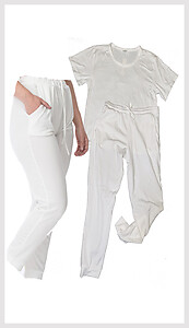 White Jogger Pant Set Plus