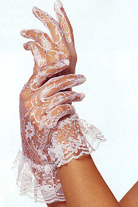 Lace w/ Frills White Glove