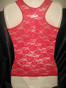 Lace Back Camisole Top Red