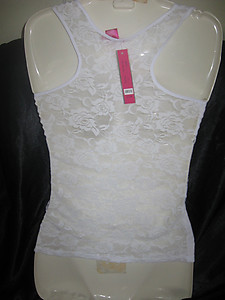 Lace Back Camisole Top White