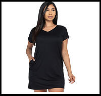 Black Side pocket mini dress