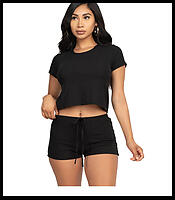 CP Crop Top Sets Black