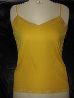 Lace Trim Adjustable Camisole Gold