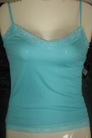 Lace Trim Adjustable Camisole Sky Blue