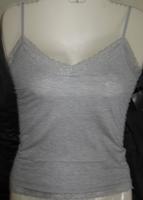 Lace Trim Adjustable Camisole Ash Gray