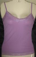 Lace Trim Adjustable Camisole Lavendar