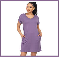 Lilac Side pocket mini dress