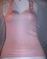 Solid Ribbed Tank Top Pink