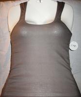 Solid Ribbed Tank Top Grey