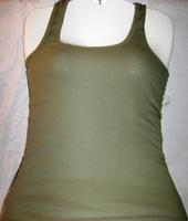 Solid Ribbed Tank Top Army Green
