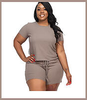 CP Crop Top Sets Taupe