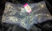 Ash Gray / Gold Lace baye Boyshorts