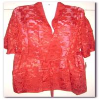 Red Classy Jacquard Robes With Satin Trim