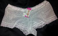 White Pink Lace baye Boyshorts